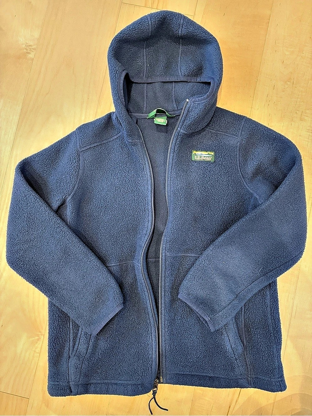 LL Bean Kid's Blue Fleece Jacket Size Large (14-16)
